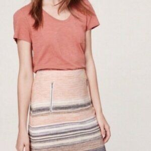 Ann Taylor Loft Tweed Fringe Hem Mini Skirt